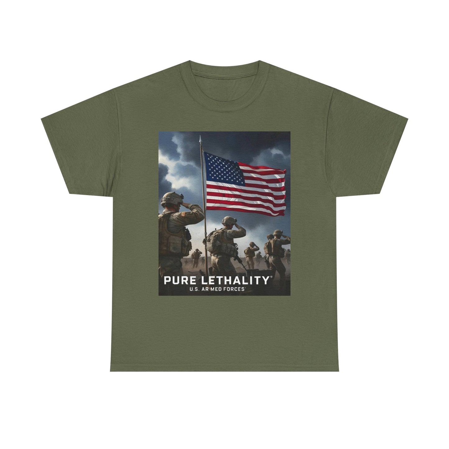 Unisex Heavy Cotton Tee - Pure Lethality U.S. Armed Forces Graphic Tee