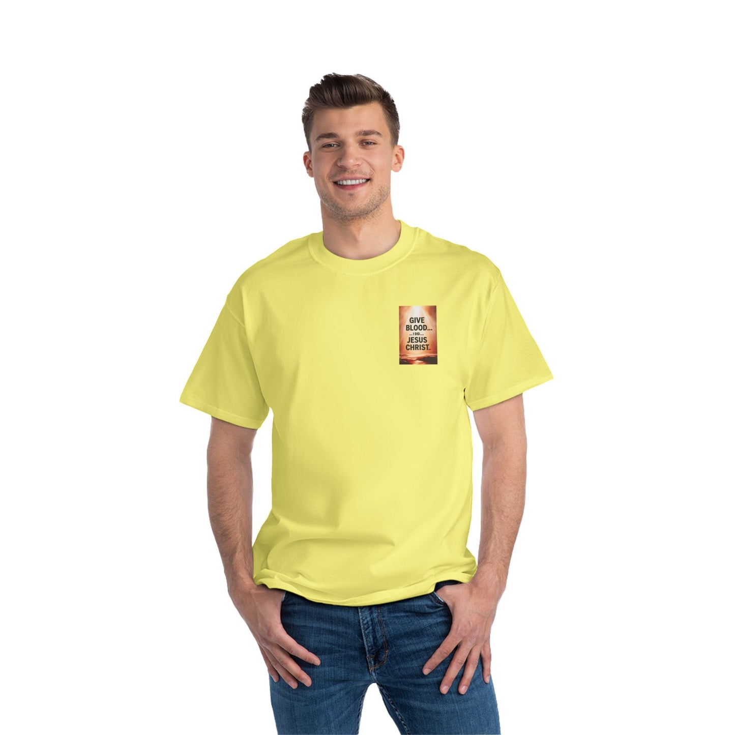 Christian T-Shirt - Give Blood, I did, Jesus Christ - Short-Sleeve