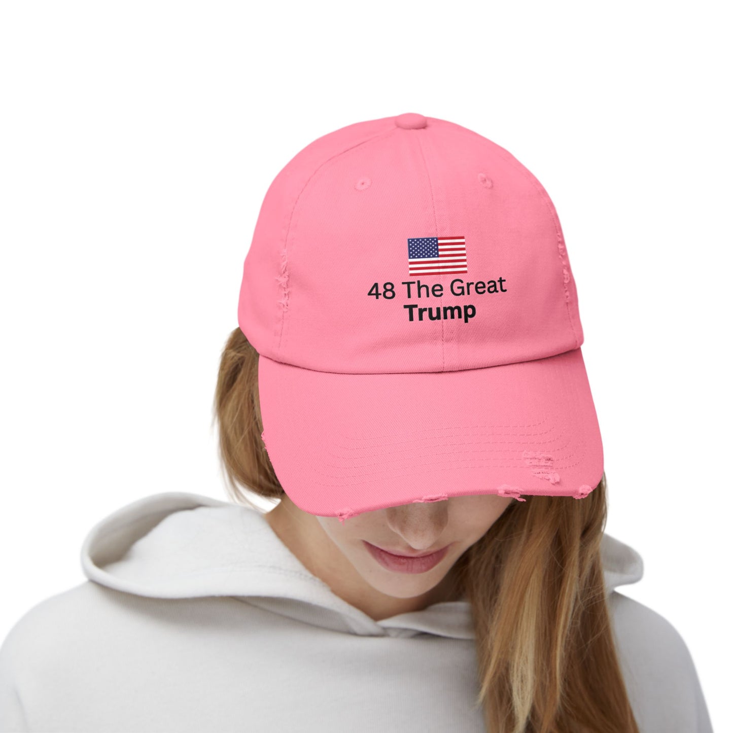 Cap - 48 The Great Trump with American Flag Distressed Unisex