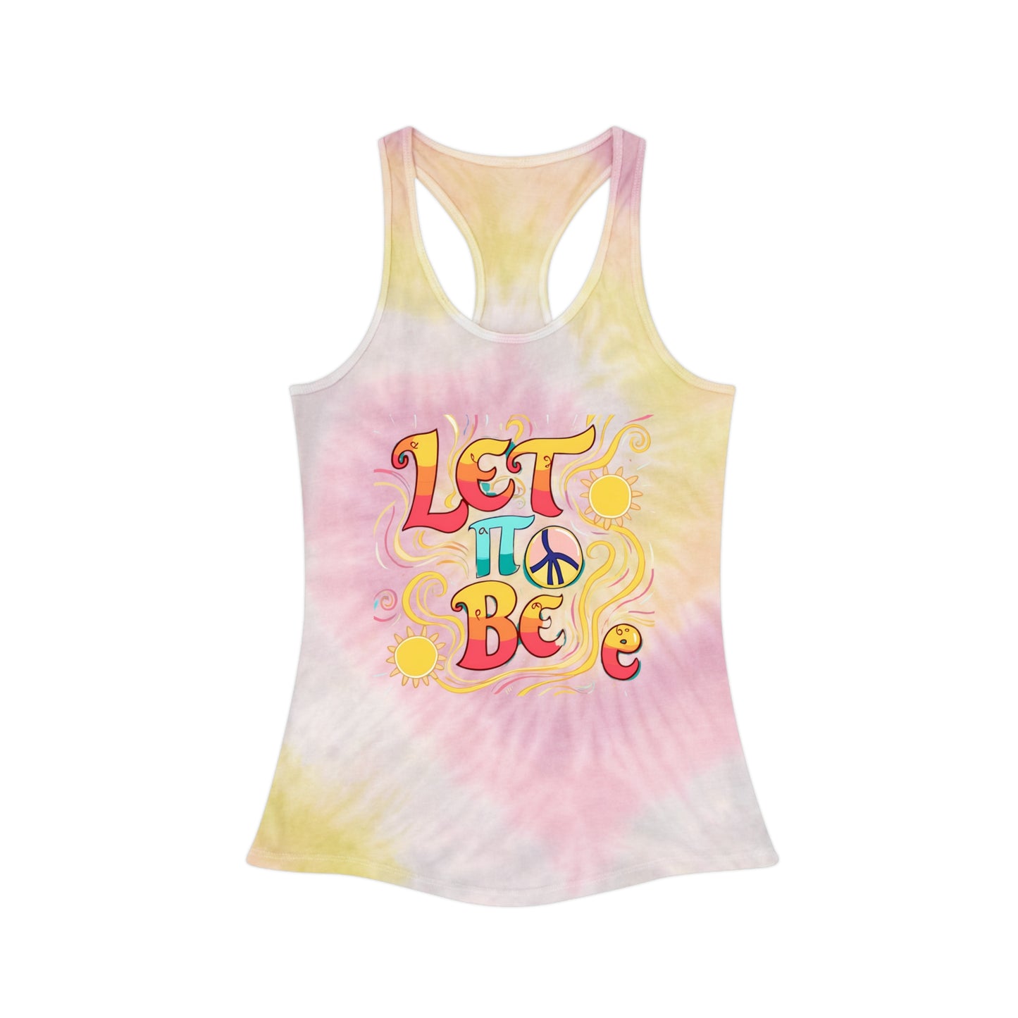 Tie Dye Tank Top - Peaceful 'Let It Be' Design