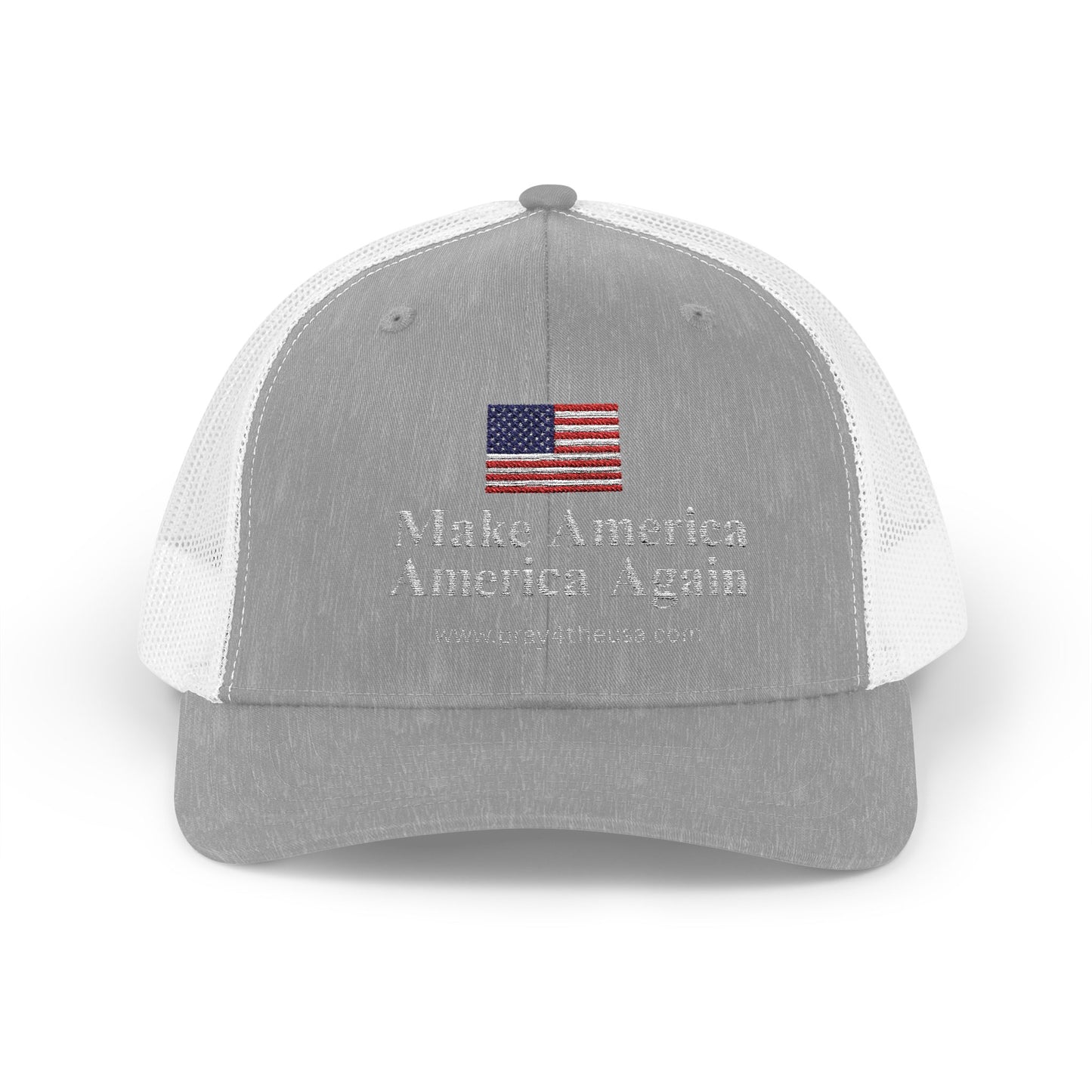 Make America America Again Snapback Trucker Cap - Patriotic Red Hat