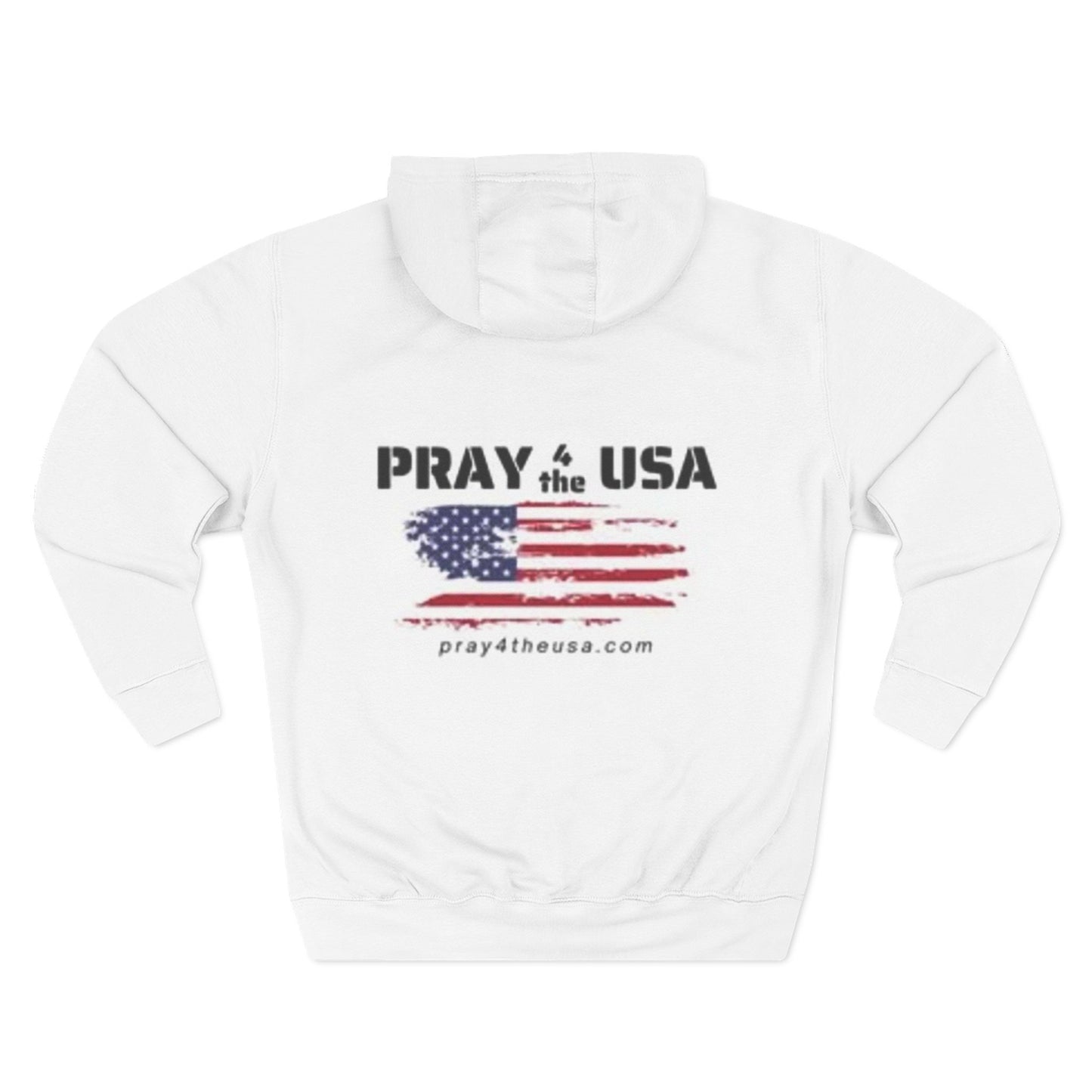 Patriotic Fleece Hoodie - Pray 4 the USA