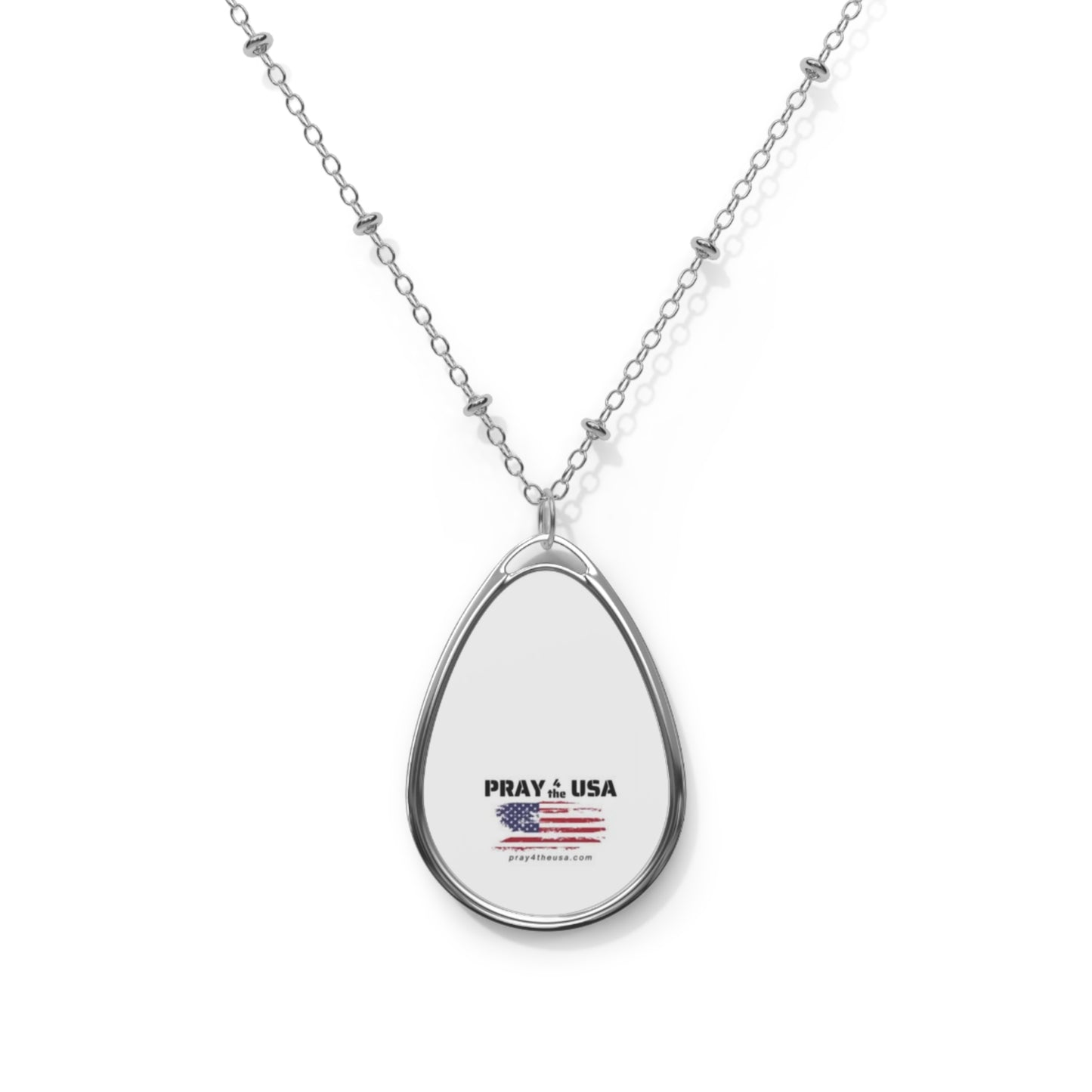 Necklace - Patriotic 'PRAY USA' Statement Jewelry