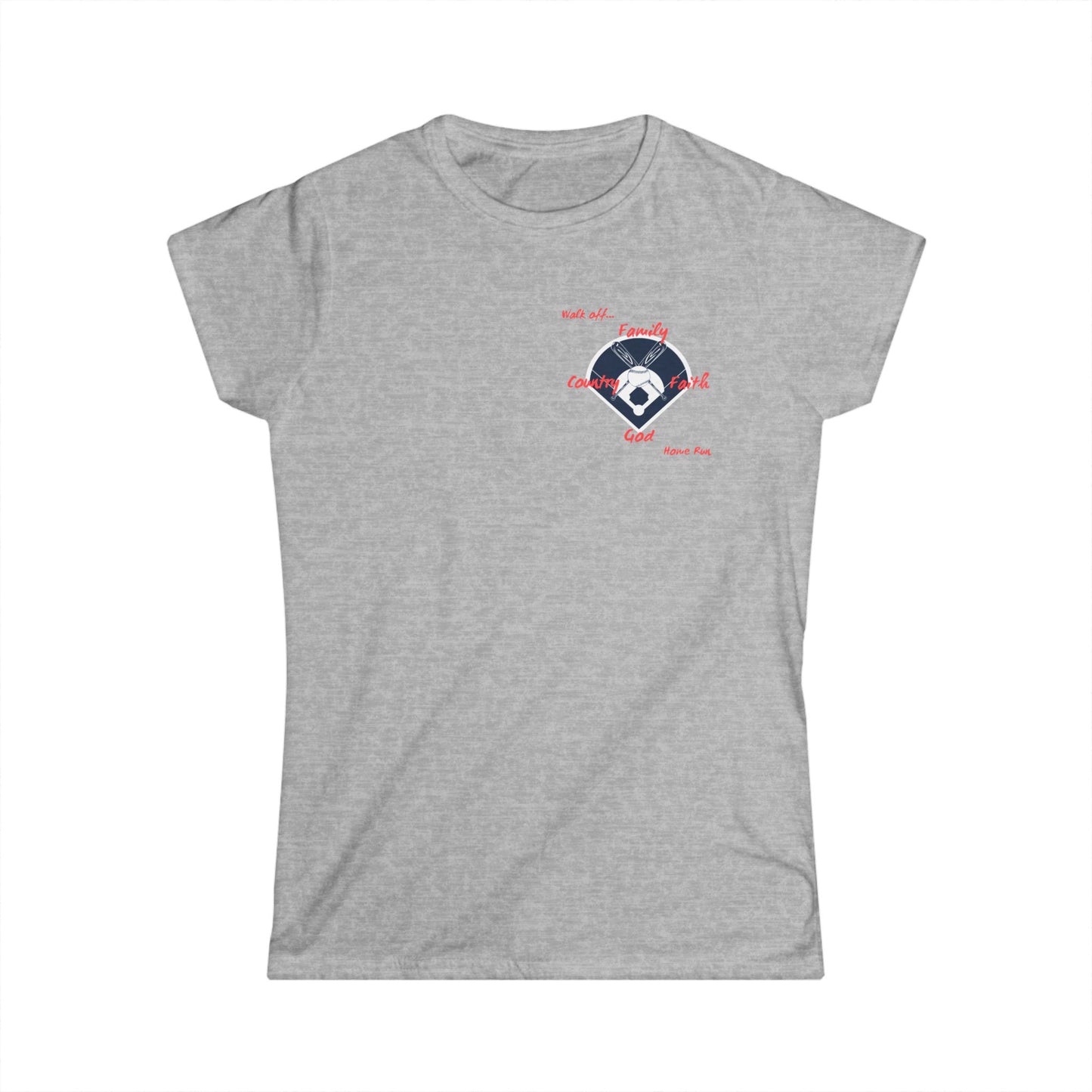 Baseball Women's Tee - Inspirational Family Love Design faith