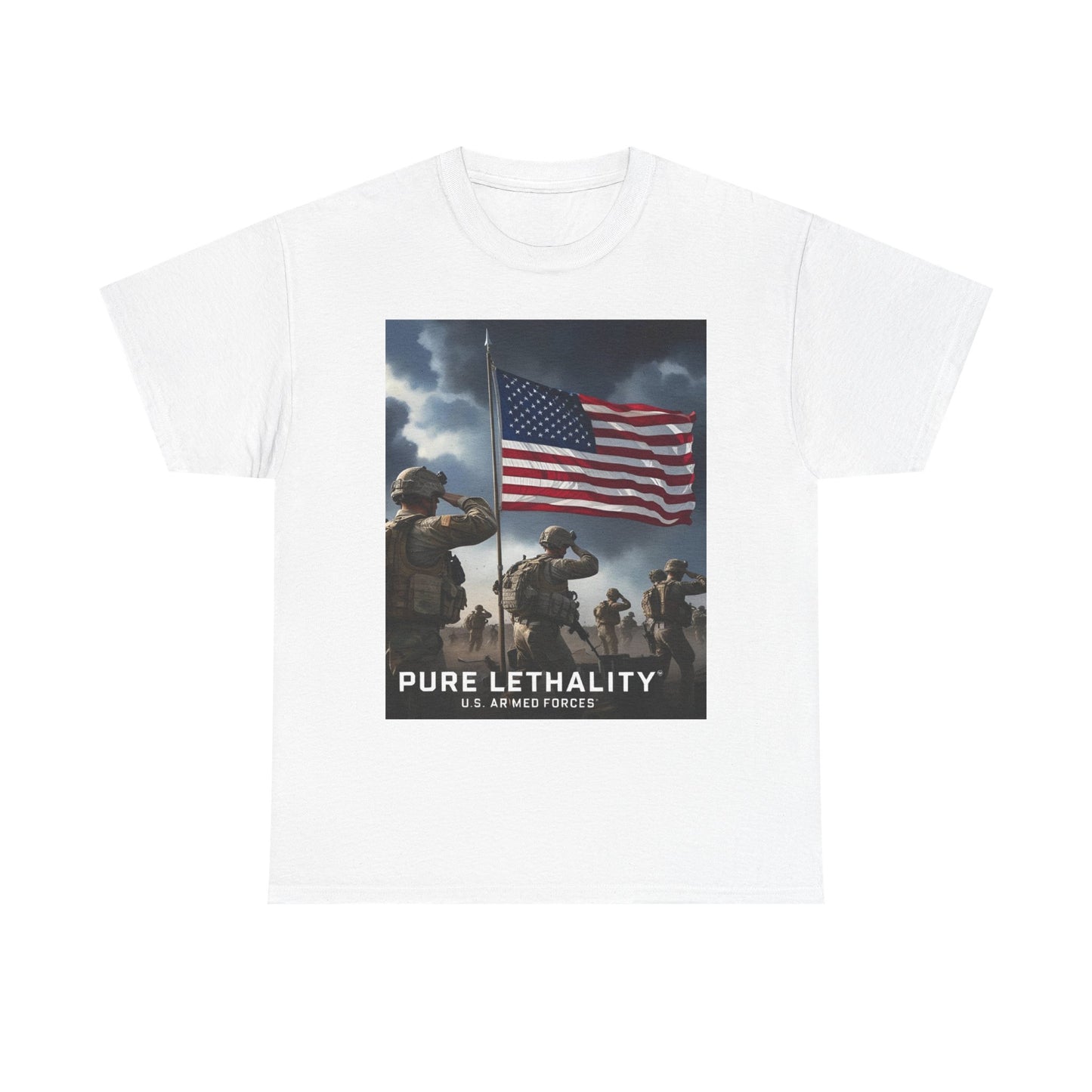 Unisex Heavy Cotton Tee - Pure Lethality U.S. Armed Forces Graphic Tee