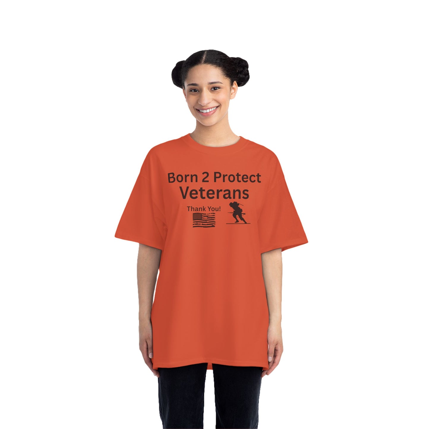 Born 2 Protect-Veterans Appreciation T-Shirt - Beefy-T® Short-Sleeve