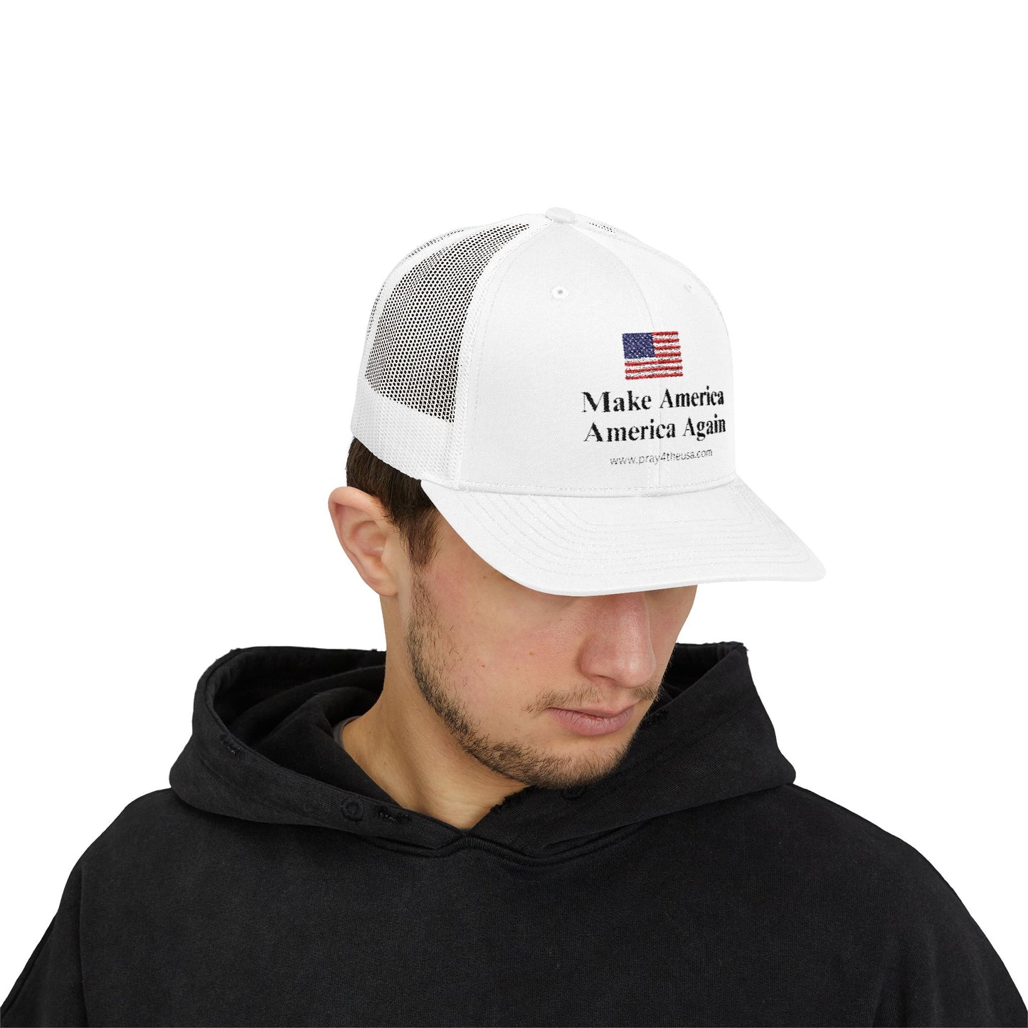 Patriotic Snapback Trucker Cap - Make America America Again