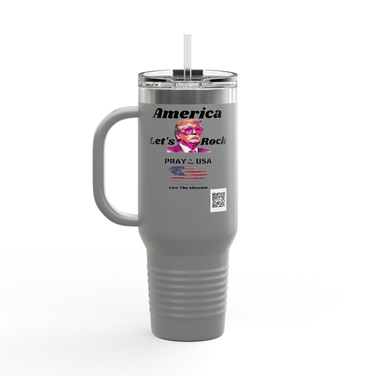 Trump America Let's Rock-40oz Patriotic Insulated Travel Mug