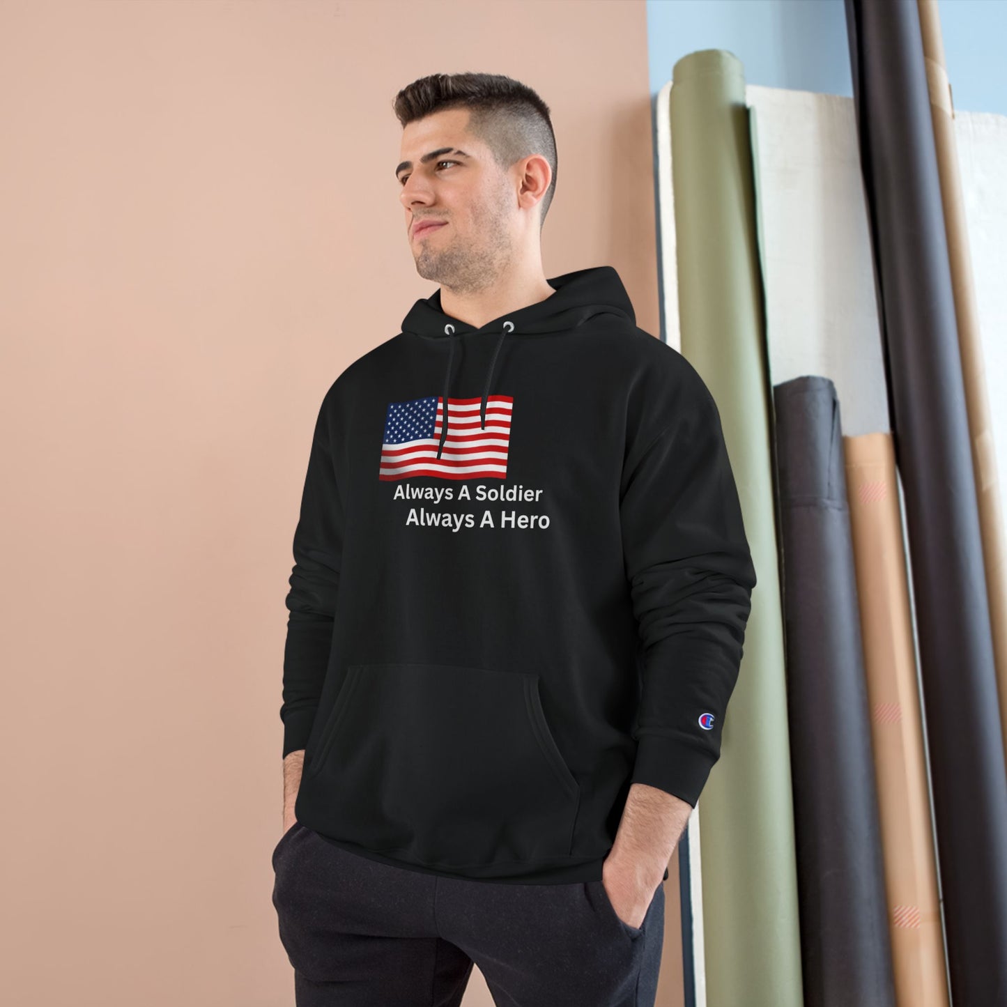 Patriotic Hoodie - Always A Soldier, Always A Hero