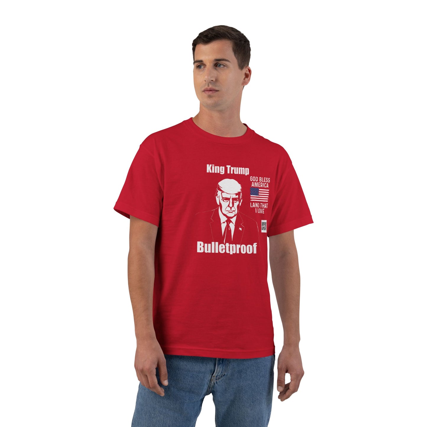 T-Shirt King Trump Bullet Proof-Bold Political Statement Tee
