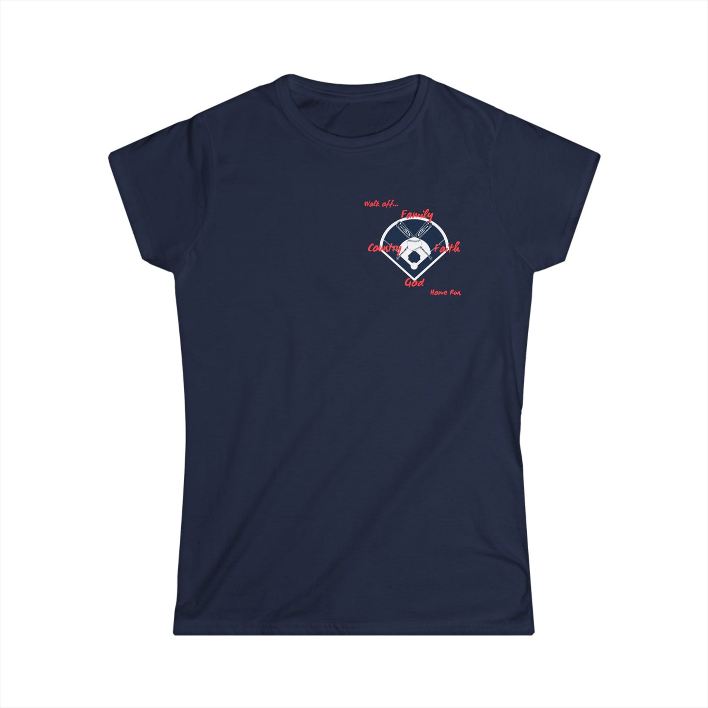 Baseball Women's Tee - Inspirational Family Love Design faith