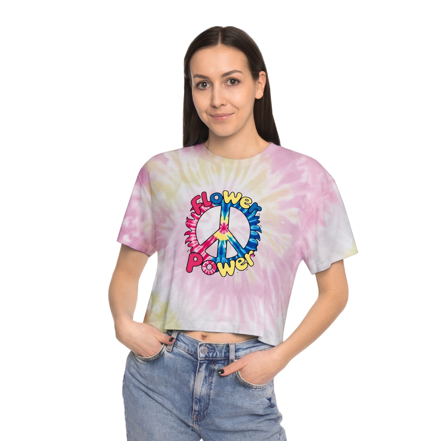 Flower Power Tie-Dye Crop Tee
