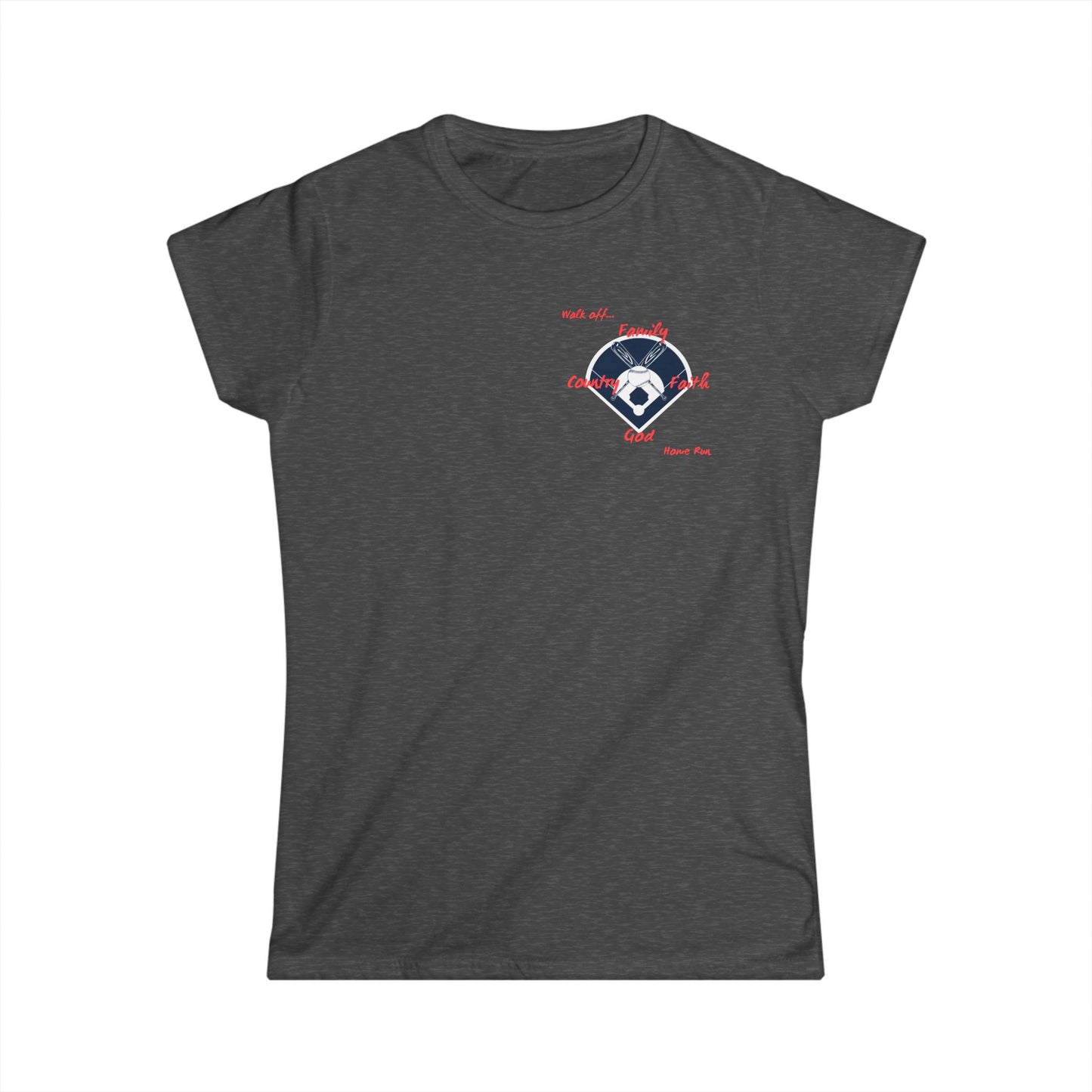 Baseball Women's Tee - Inspirational Family Love Design faith