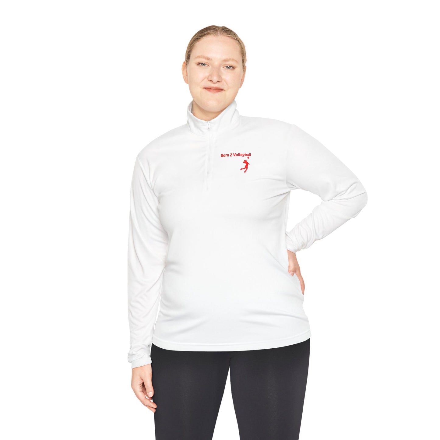 Born 2 Volleyball Quarter-Zip Pullover - Motivational Sports Apparel
