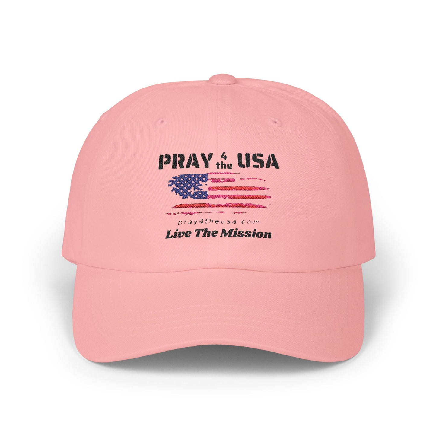 Live the Mission-Dad Cap - Patriotic MAGA hat, Pray for the USA, Live the Mission