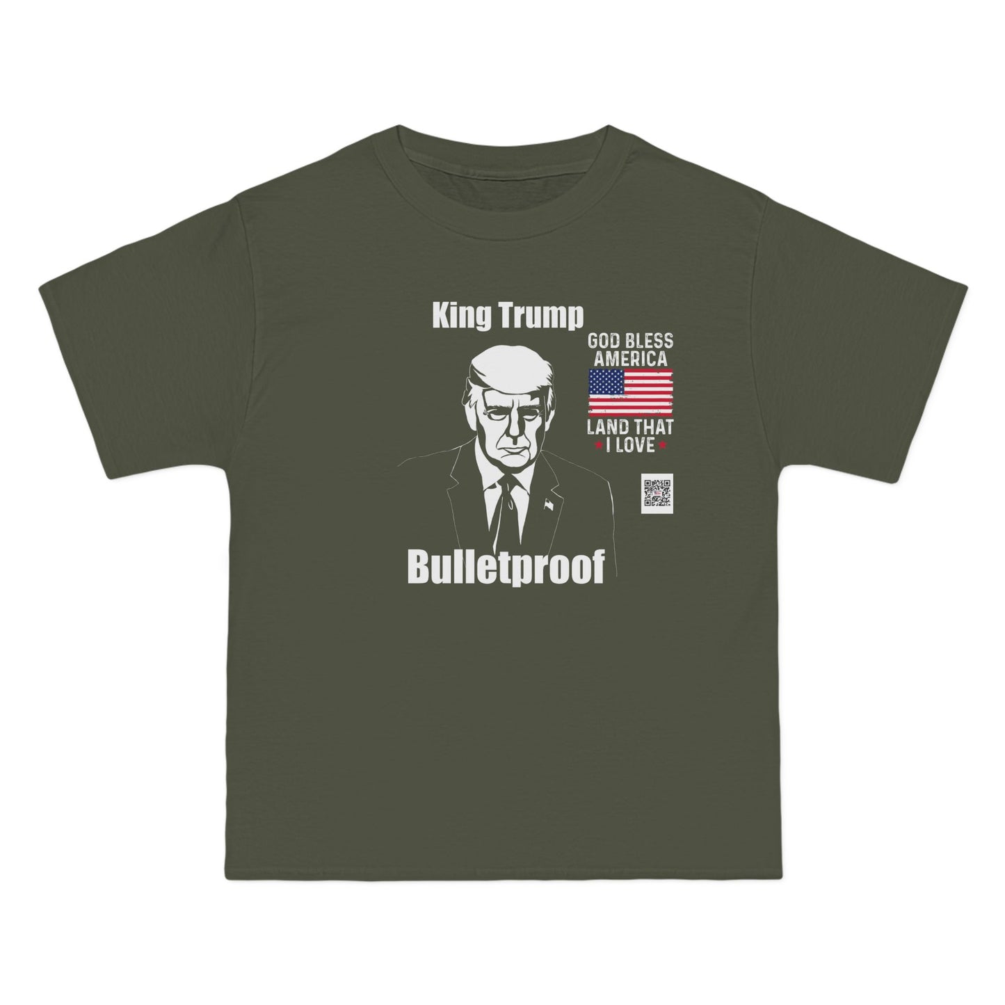 T-Shirt King Trump Bullet Proof-Bold Political Statement Tee