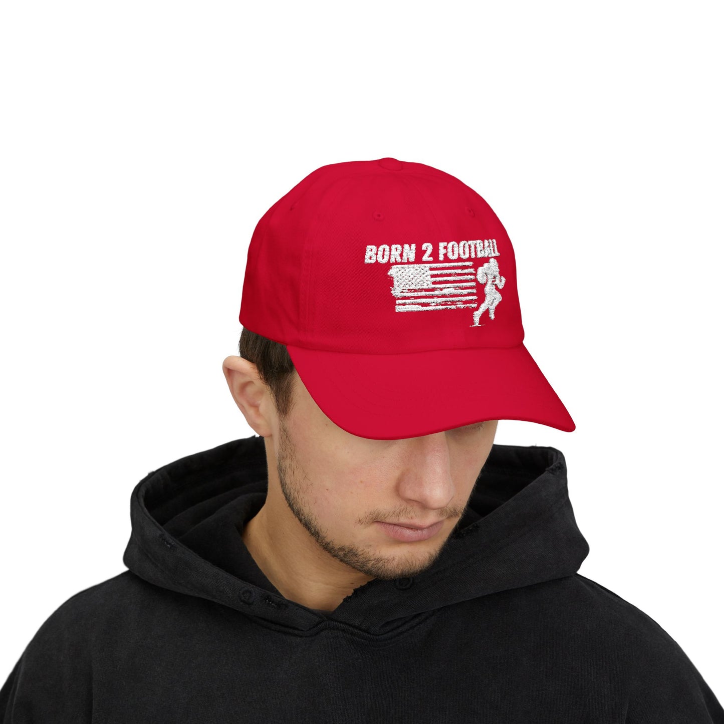 Born 2 Football Hat - Outdoor Sports Gear-super football fan's, men and ladies.