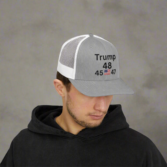 Trump 48 Snapback Trucker Cap - Patriot, Freedom, and Loyalty