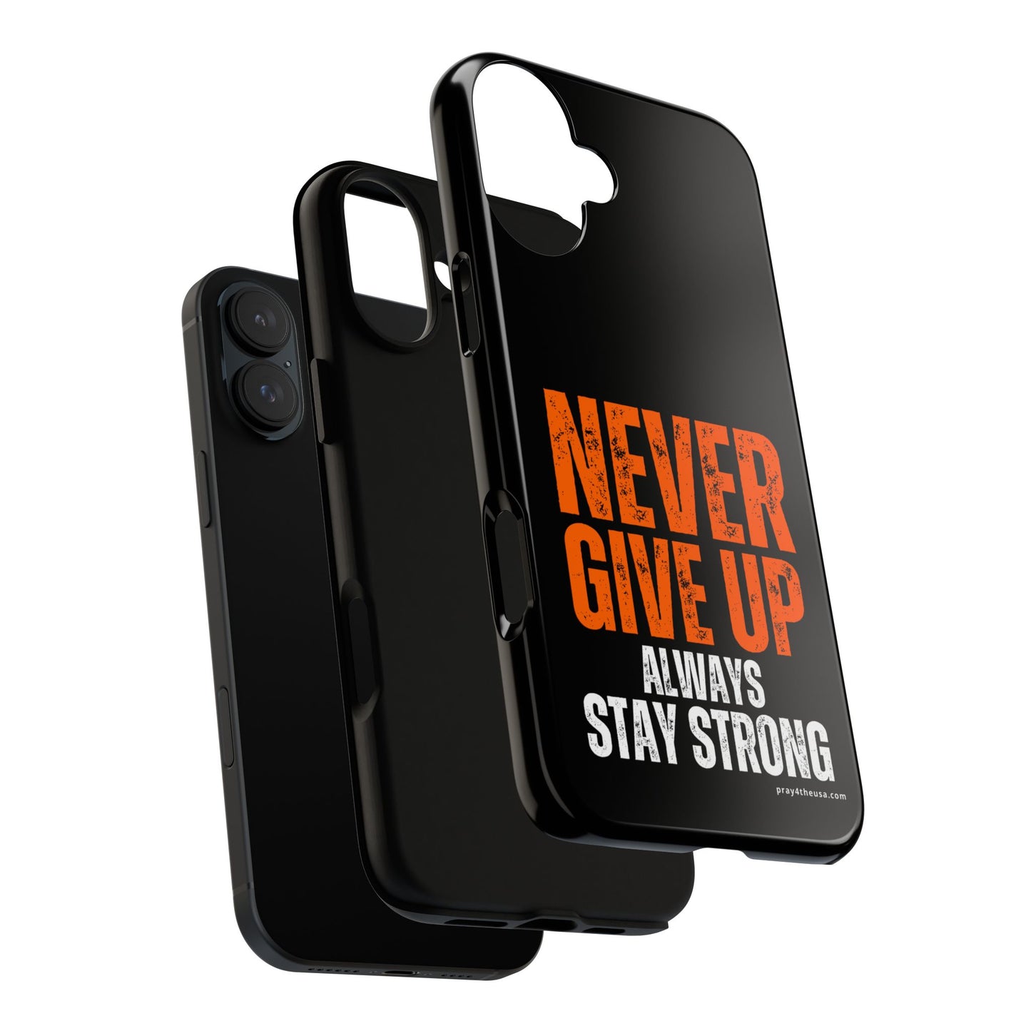 Never Give Up Durable Phone Case – Compatible with All Phone Models