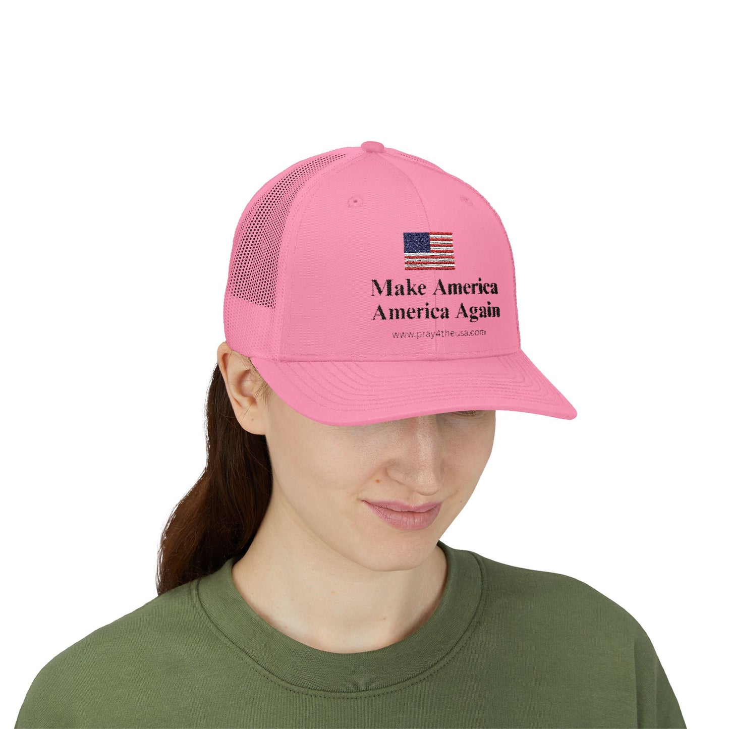 Patriotic Snapback Trucker Cap - Make America America Again