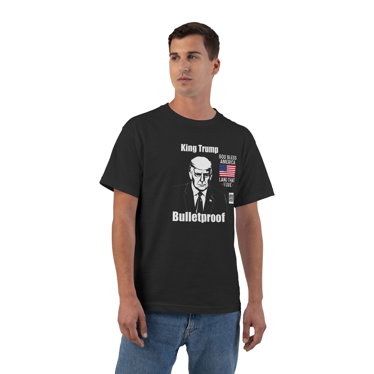 T-Shirt King Trump Bullet Proof-Bold Political Statement Tee