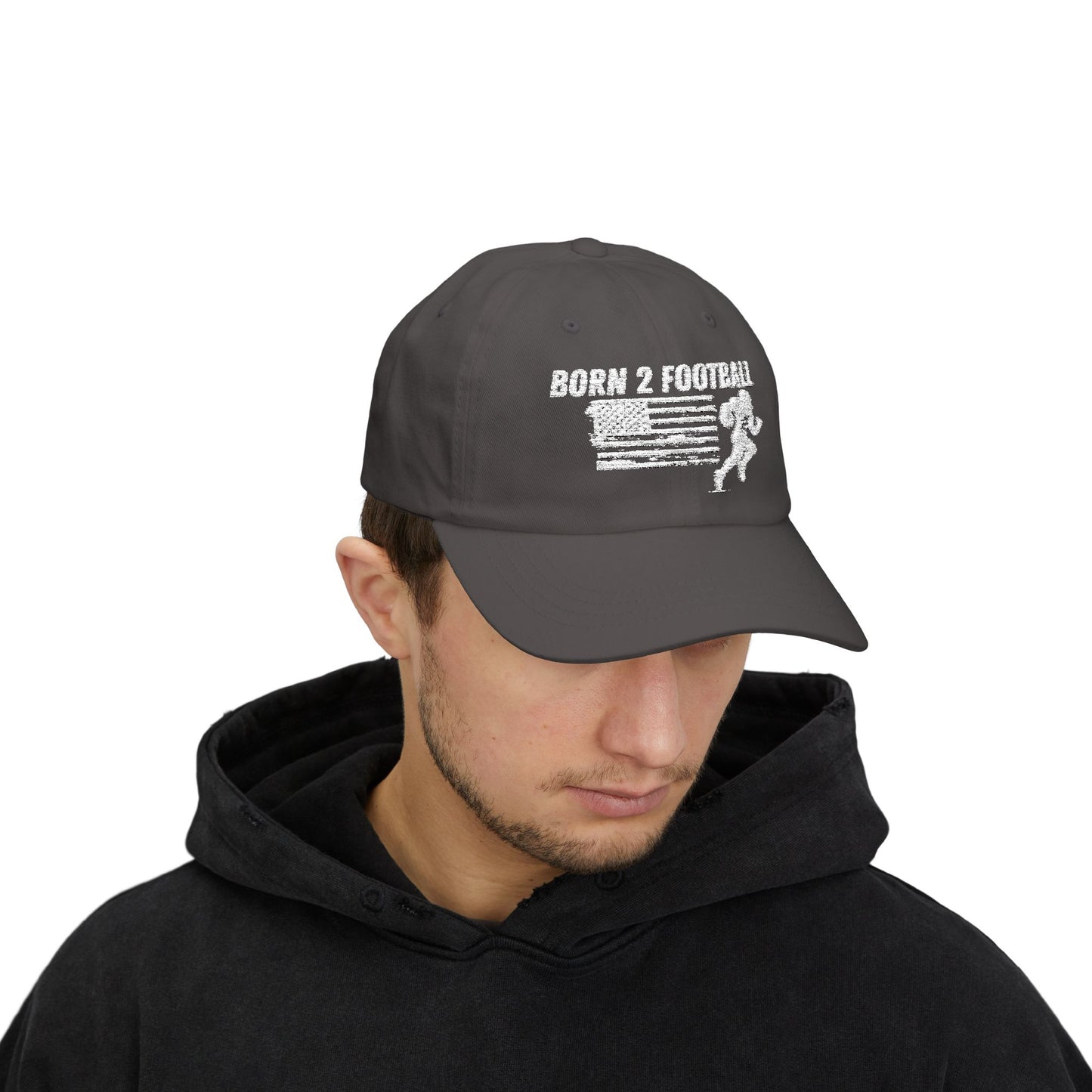 Born 2 Football Hat - Outdoor Sports Gear-super football fan's, men and ladies.