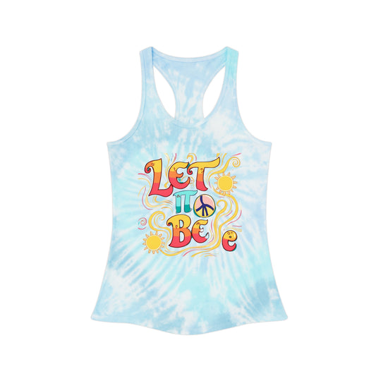 Tie Dye Tank Top - Peaceful 'Let It Be' Design
