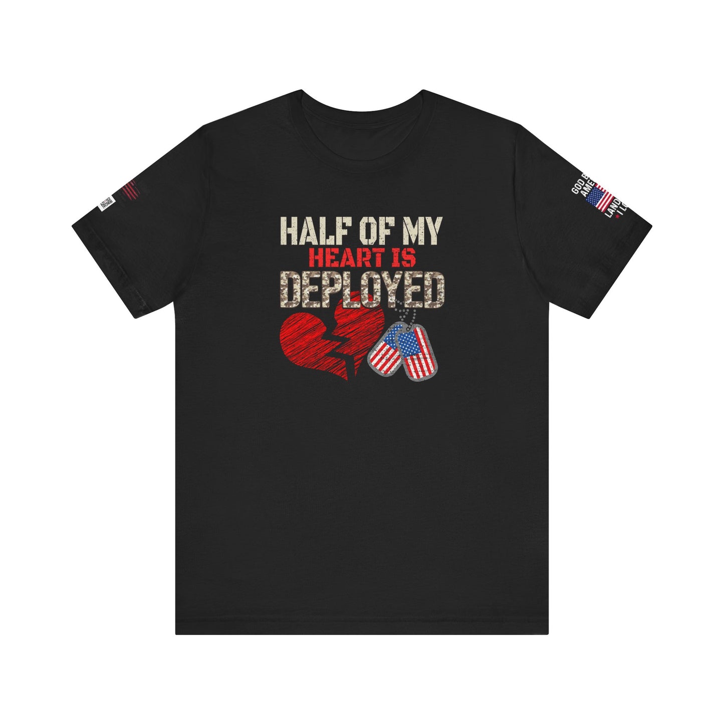 Half of My Heart is Deployed Tee - Military Family Support Shirt, Deployment Gift, Patriotic Apparel, Heartfelt [...]