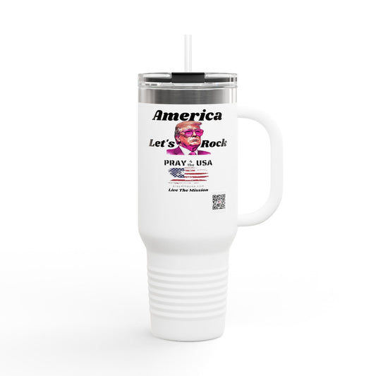 Trump America Let's Rock-40oz Patriotic Insulated Travel Mug