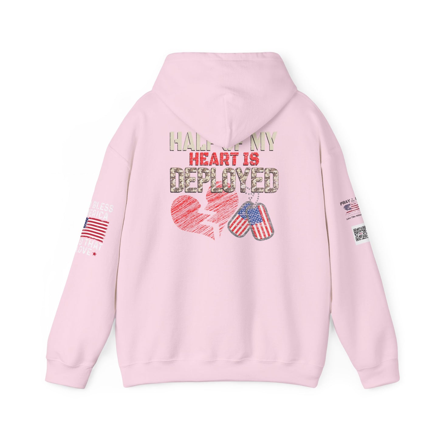 Half My Heart-Deployment Support Hoodie