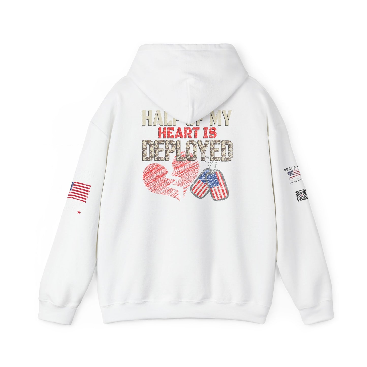 Half My Heart-Deployment Support Hoodie
