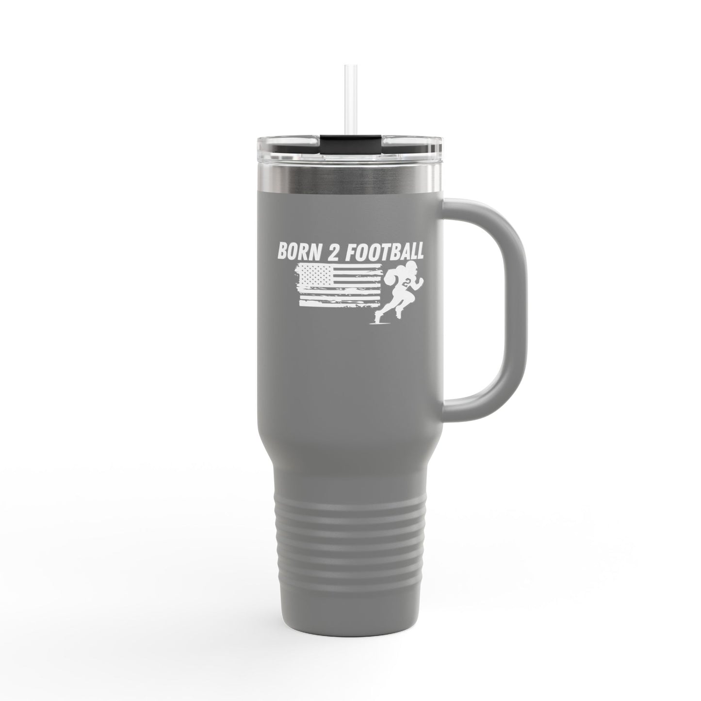 Born 2 Football-Football Insulated Travel Mug | 40oz Sports Cup for Fans