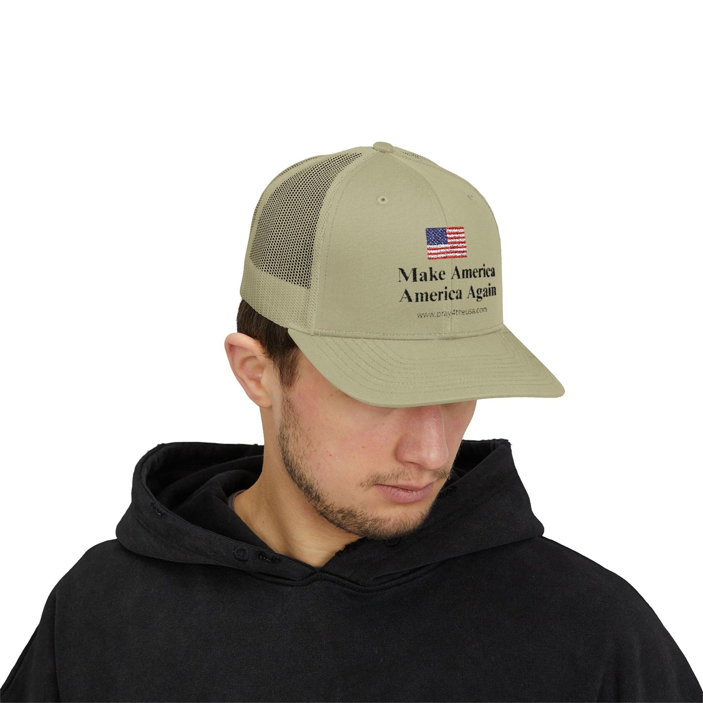 Patriotic Snapback Trucker Cap - Make America America Again