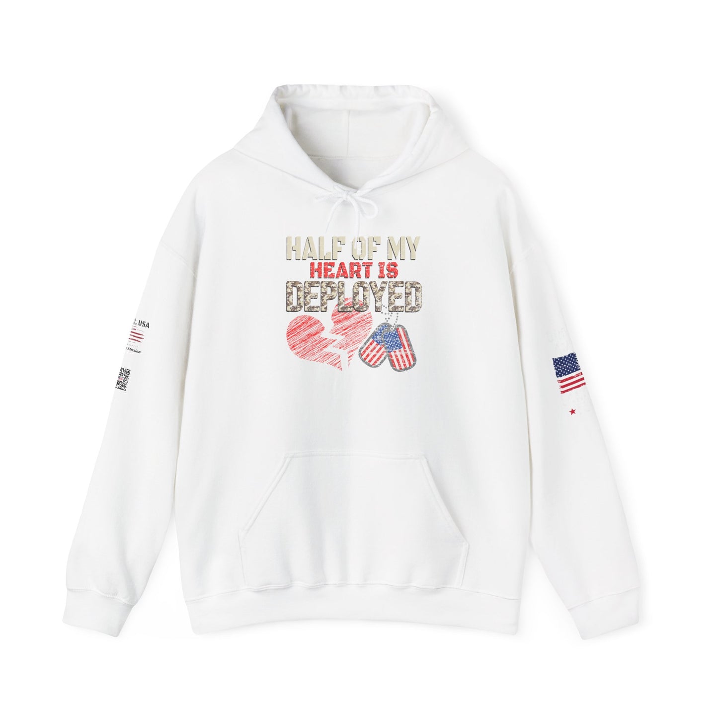 Half My Heart-Deployment Support Hoodie