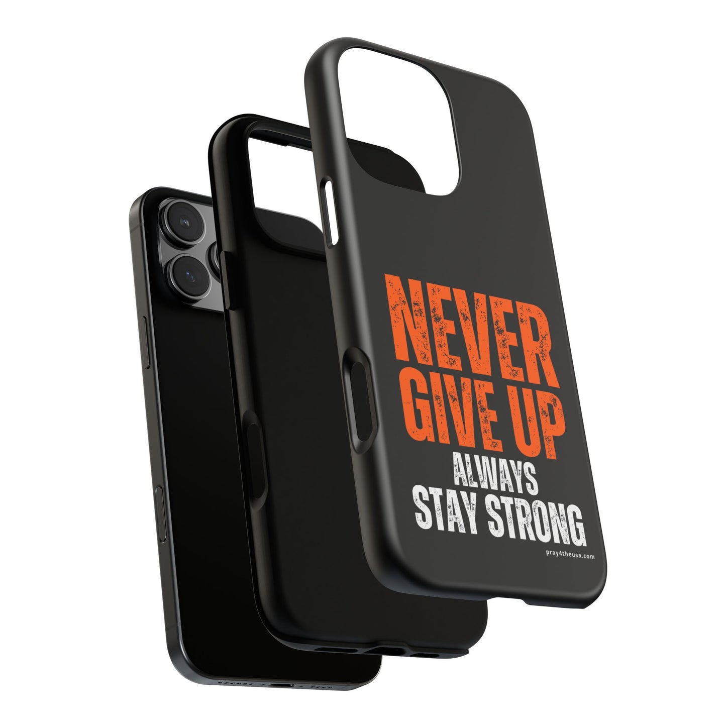 Never Give Up Durable Phone Case – Compatible with All Phone Models