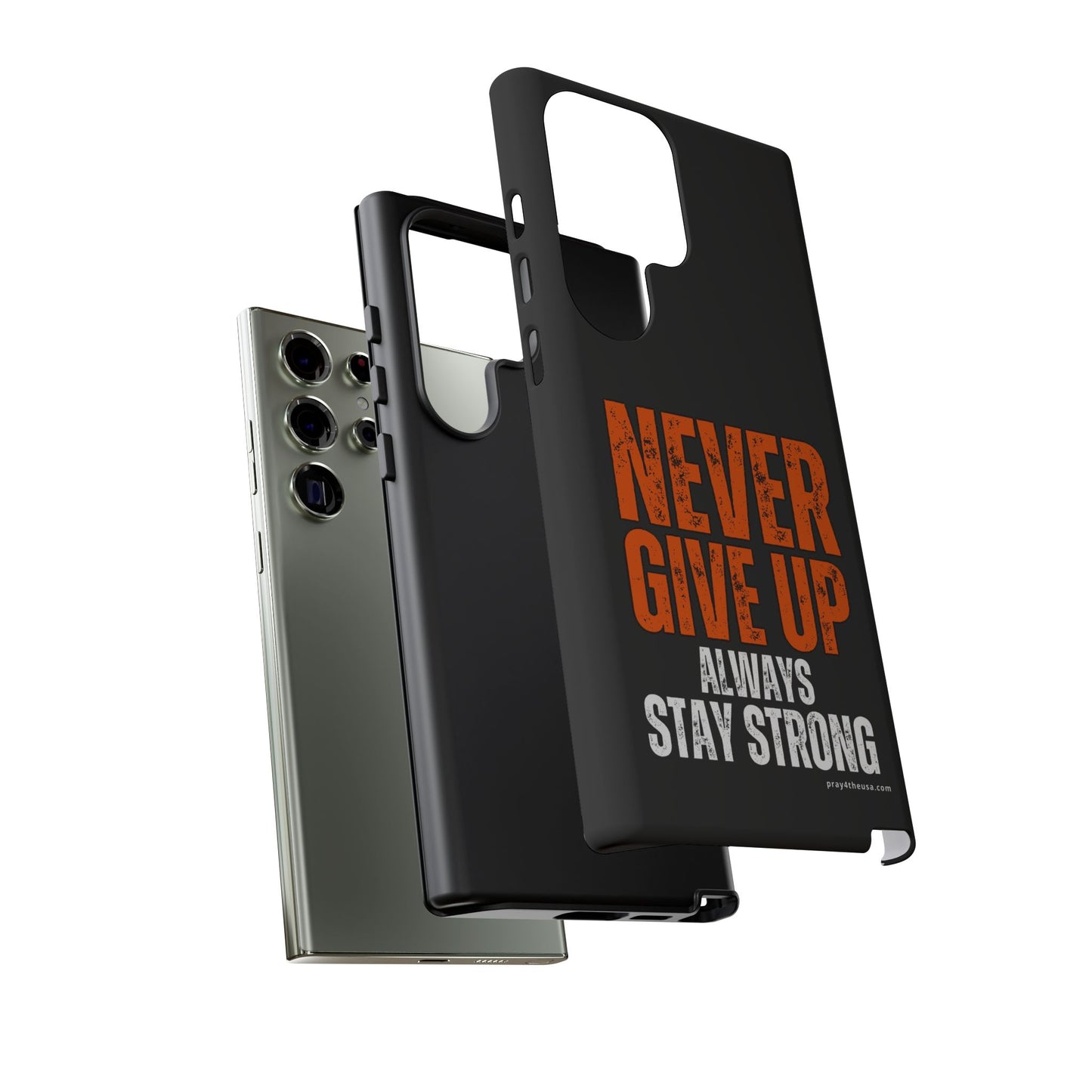 Never Give Up Durable Phone Case – Compatible with All Phone Models