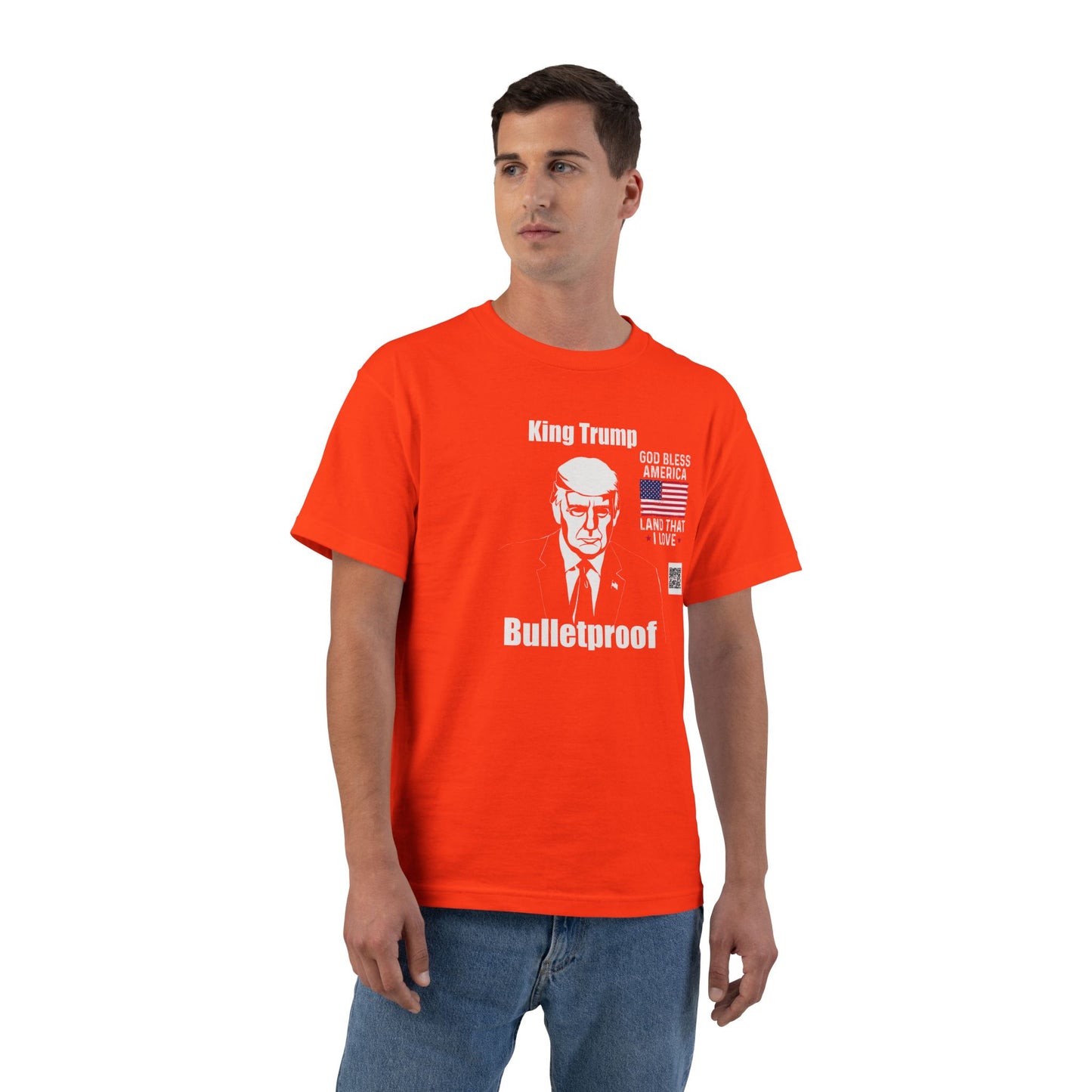 T-Shirt King Trump Bullet Proof-Bold Political Statement Tee