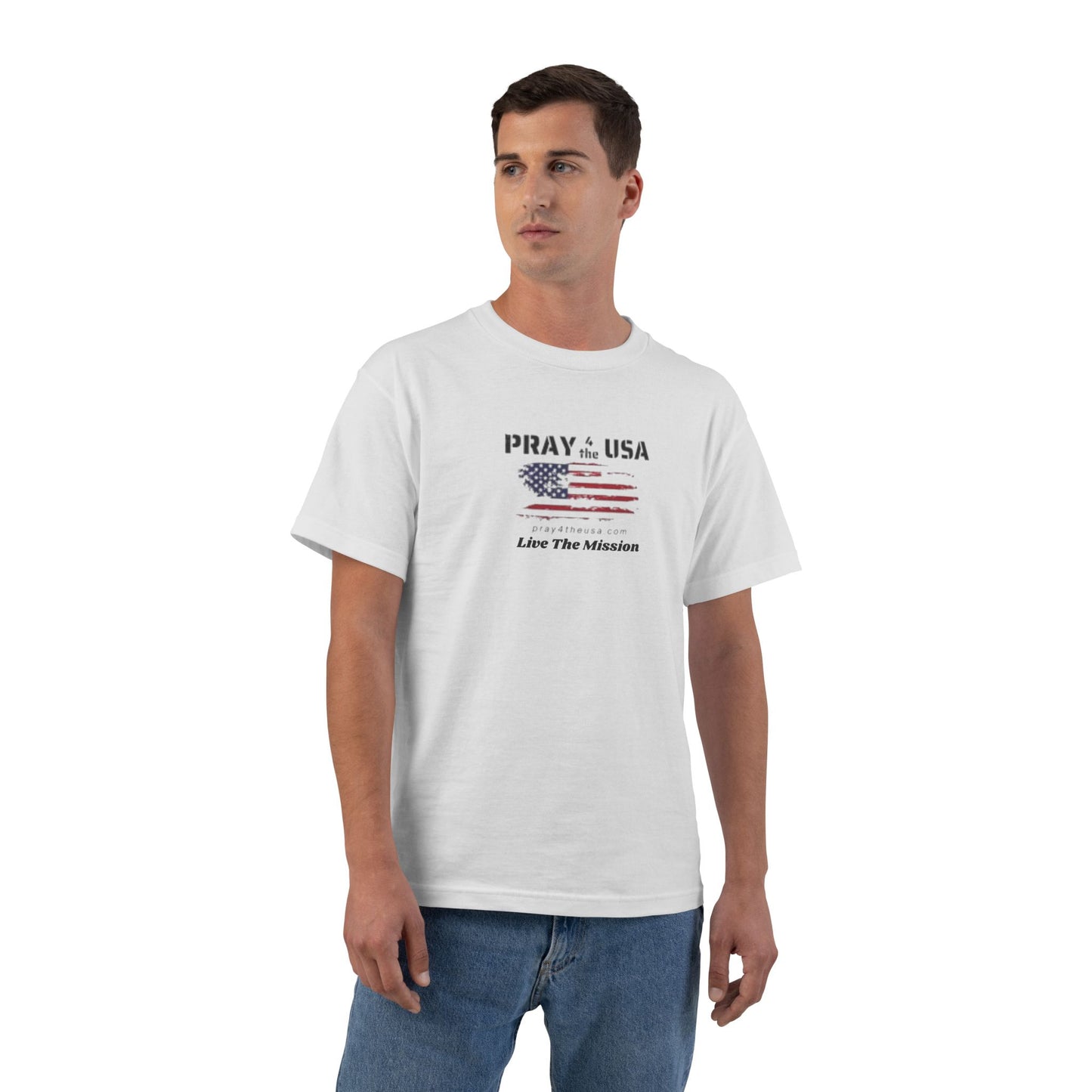 Pray 4 The USA-Live The Mission-Patriotic T-Shirt