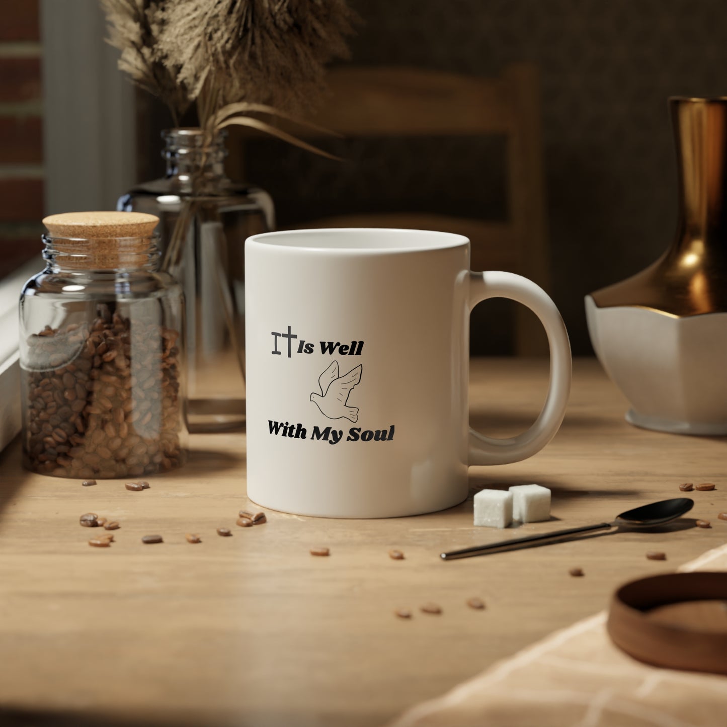 It is Well-Jumbo Mug - 20oz Inspirational Motivational Coffee Cup Well With My Soul