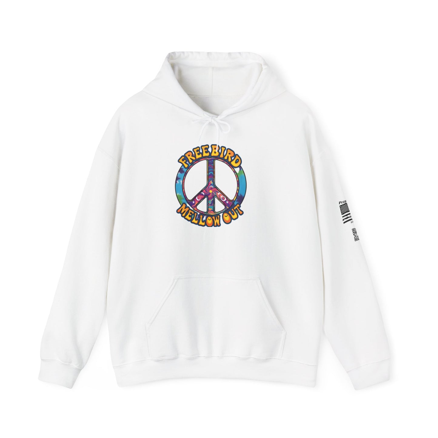 Freebird-Peaceful Vibes Hoodie, Comfortable Sweatshirt for Relaxation, Freebird Chill Out Gift, Cozy Casual Wear, Perfect for Festivals