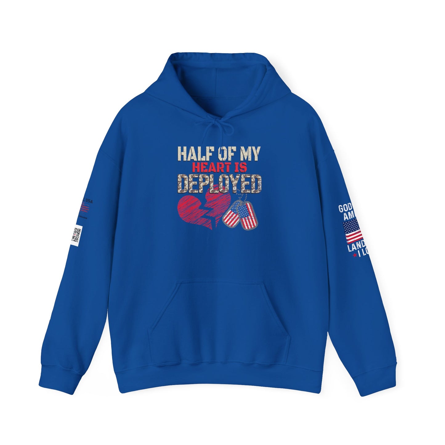 Half My Heart-Deployment Support Hoodie