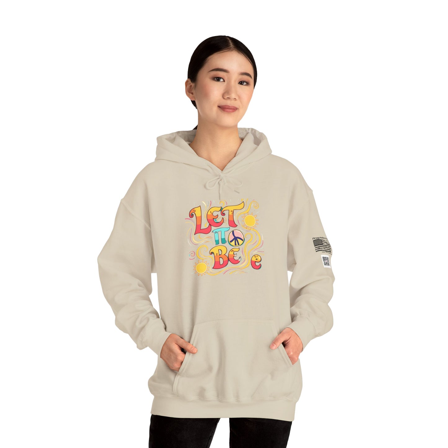 Peaceful Let It Be Hoodie, Sweatshirt, Cozy Loungewear, Gift for Friends, Relaxed Style, Inspirational Clothing, Casual Hoodie