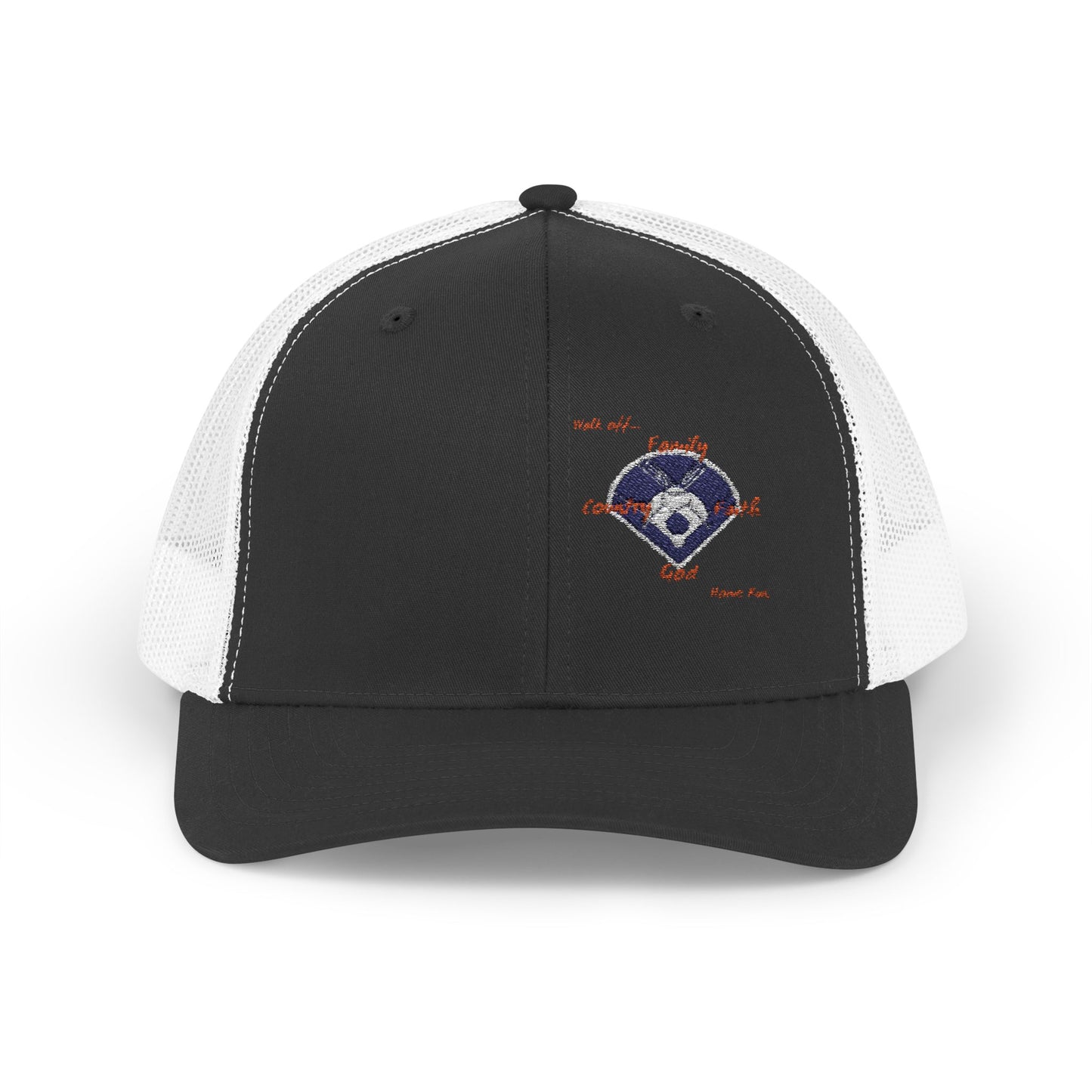 Snapback Trucker Cap - Baseball, Family and Faith - Casual Style for Everyday Adventures