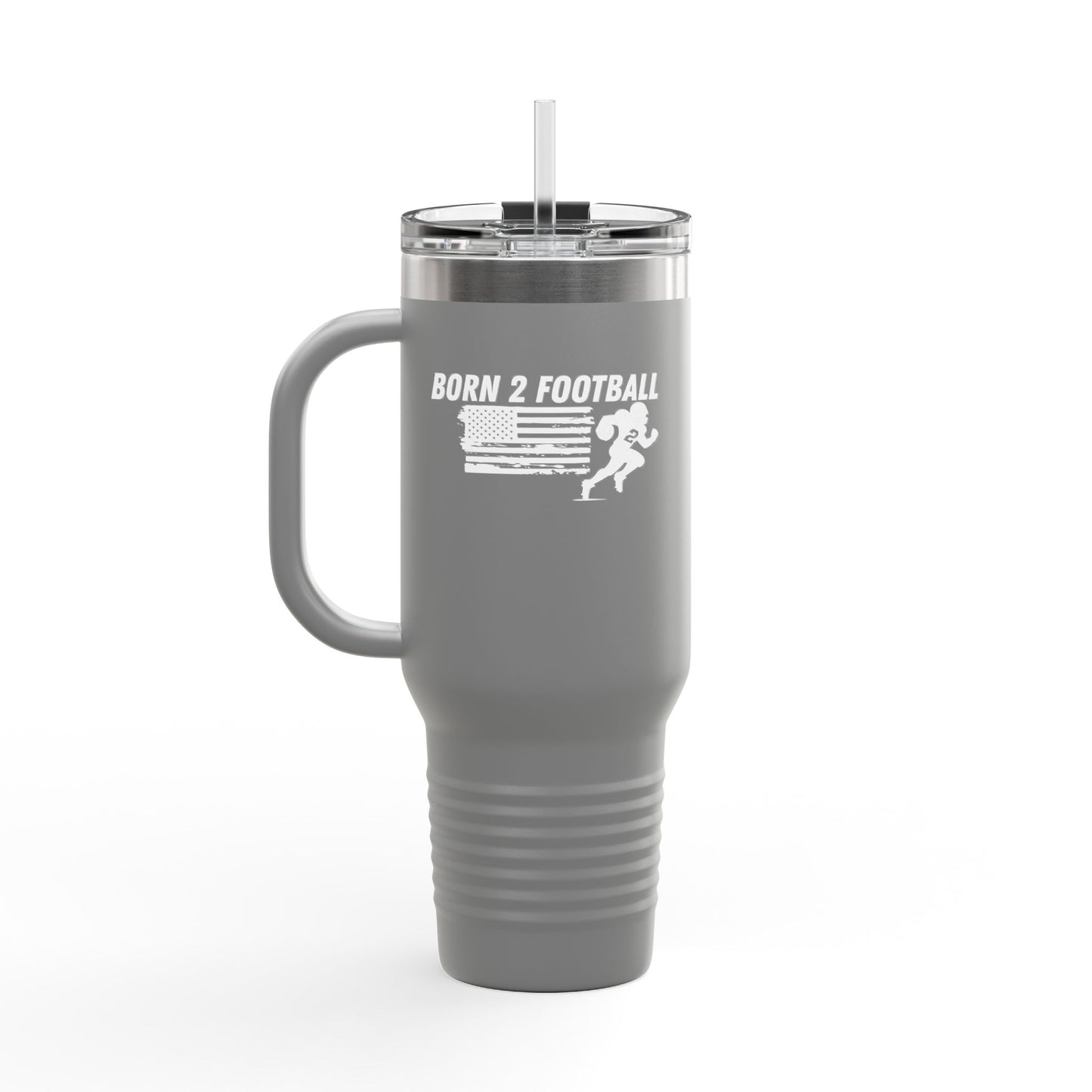 Born 2 Football-Football Insulated Travel Mug | 40oz Sports Cup for Fans