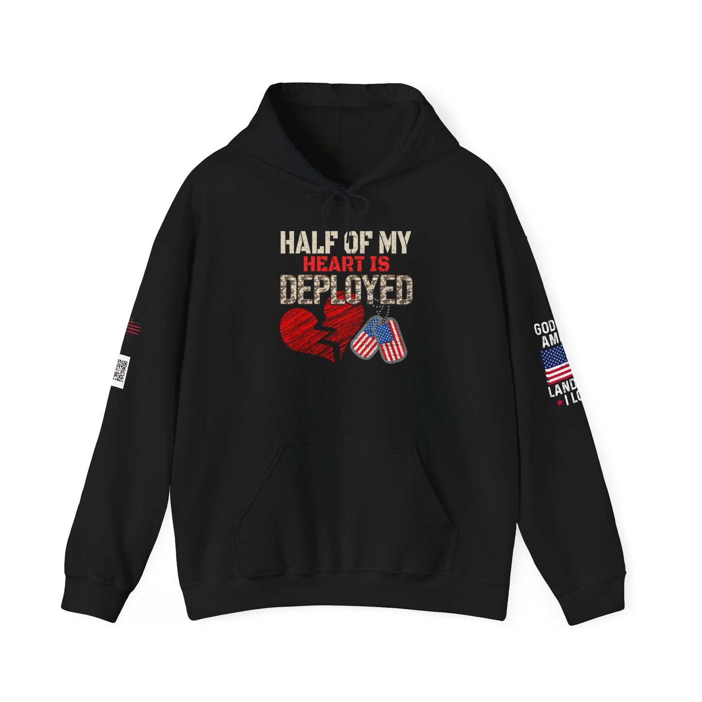 Half My Heart-Deployment Support Hoodie