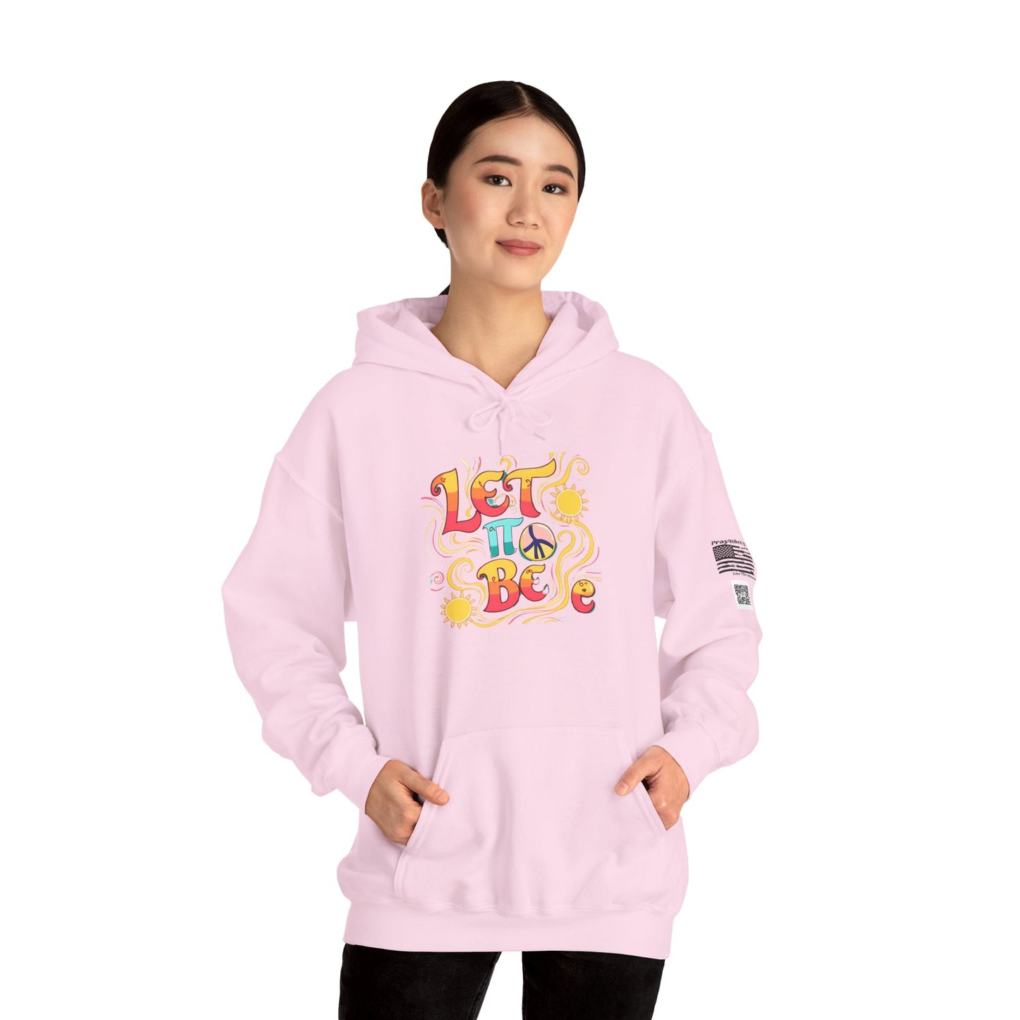 Peaceful Let It Be Hoodie, Sweatshirt, Cozy Loungewear, Gift for Friends, Relaxed Style, Inspirational Clothing, Casual Hoodie