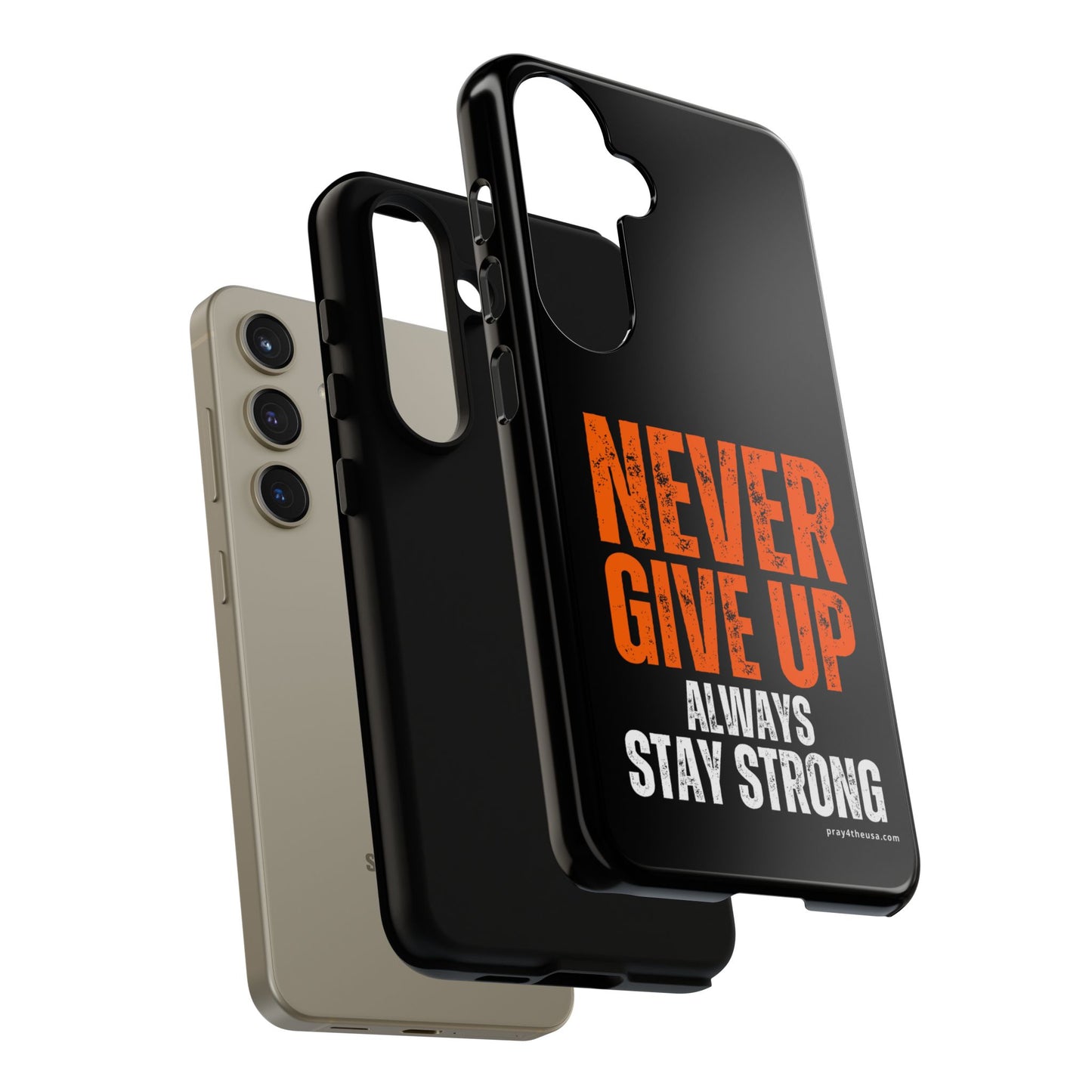 Never Give Up Durable Phone Case – Compatible with All Phone Models