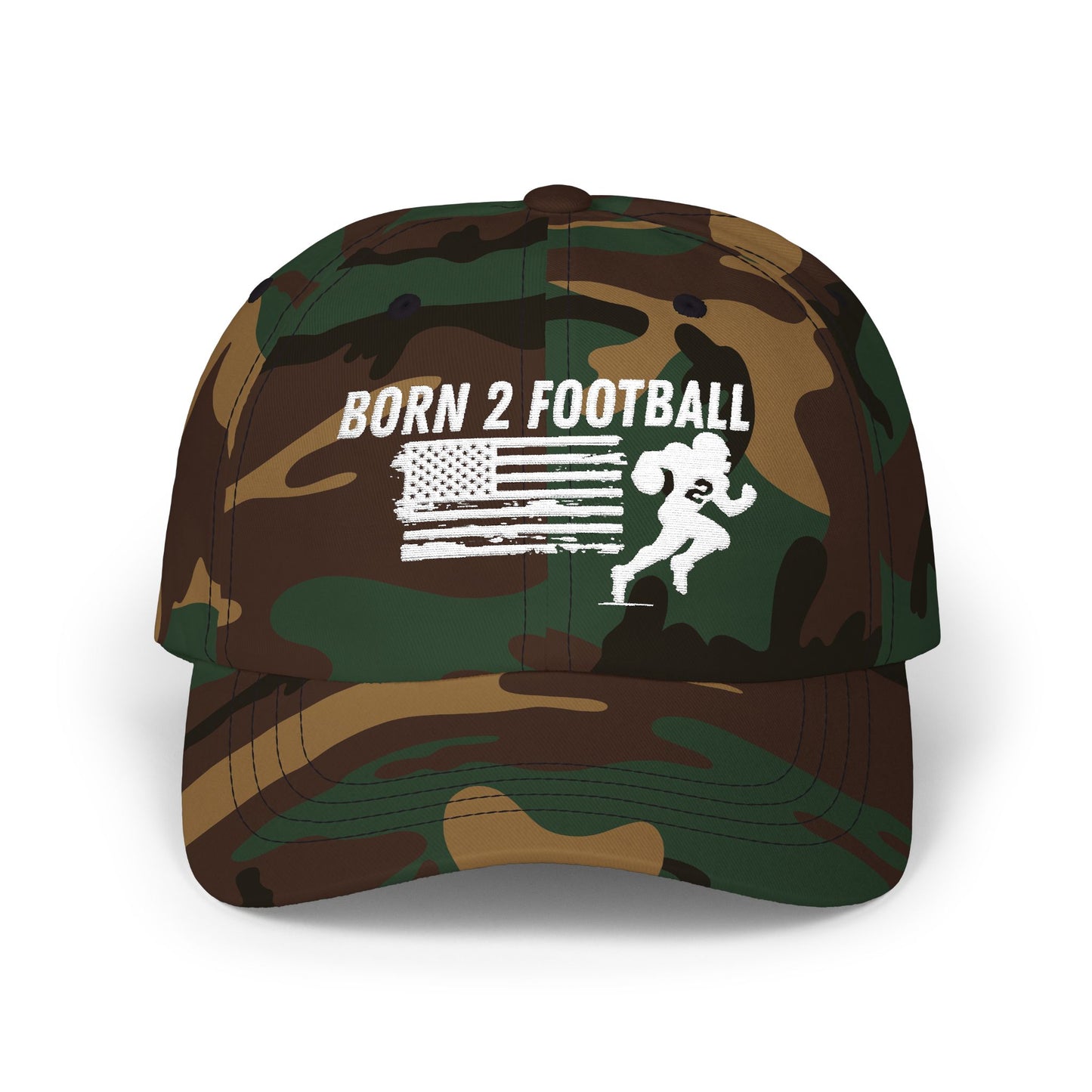 Born 2 Football Hat - Outdoor Sports Gear-super football fan's, men and ladies.