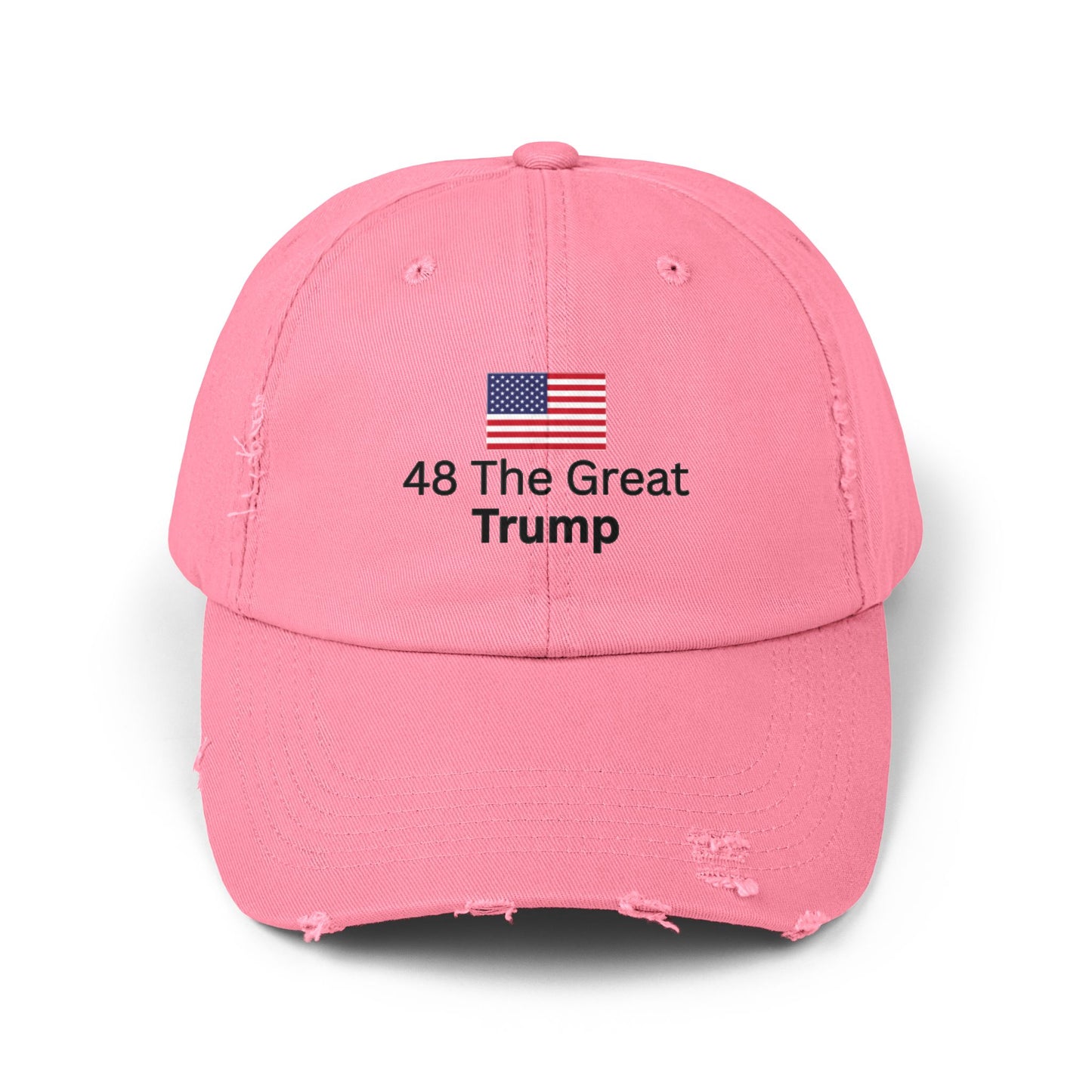 Cap - 48 The Great Trump with American Flag Distressed Unisex