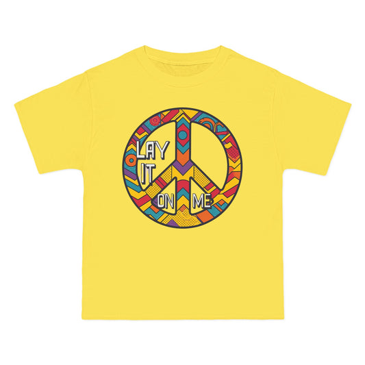 Colorful Peace Sign T-Shirt - 'Lay It on Me' Inspirational Tee